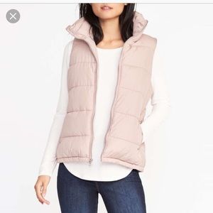 Quilted Frost sleeveless jacket Neutral pink